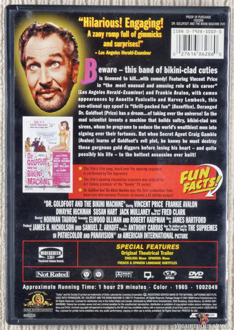 Dr. Goldfoot And The Bikini Machine DVD back cover
