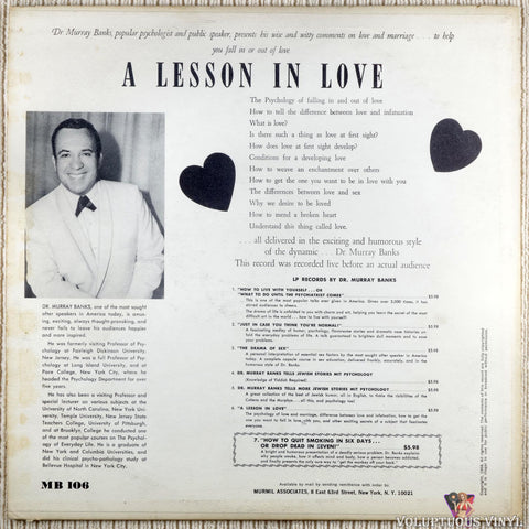 Dr. Murray Banks ‎– A Lesson In Love vinyl record back cover
