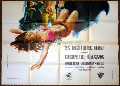 Dracula A.D. 1972 Italian 4F Poster - Bottom Half - Hot Hippie Chick