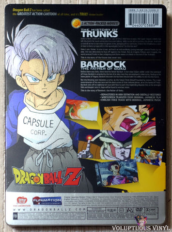 Dragon Ball Z: The History of Trunks / Bardock DVD steelbook back cover