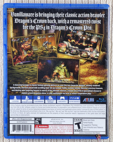 Dragon's Crown Pro PS4 back cover
