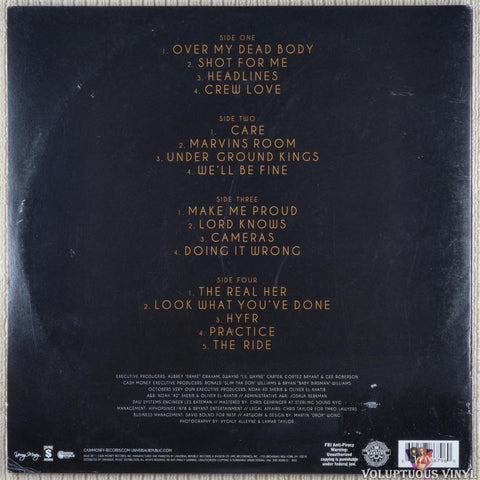 Drake ‎– Take Care vinyl record back cover