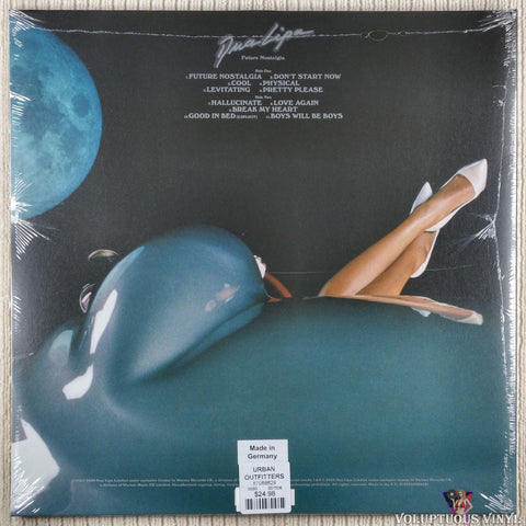 Dua Lipa – Future Nostalgia vinyl record back cover
