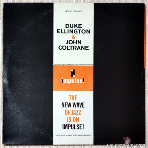 Duke Ellington & John Coltrane ‎– Duke Ellington & John Coltrane vinyl record back cover