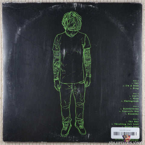Ed Sheeran ‎– X vinyl record back cover