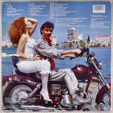 Eddie Santiago ‎– ...Sigo Atrevido! vinyl record back cover