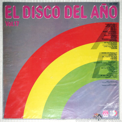 Various ‎– El Disco Del Año: Vol. 17 - Vinyl Record - Back Cover