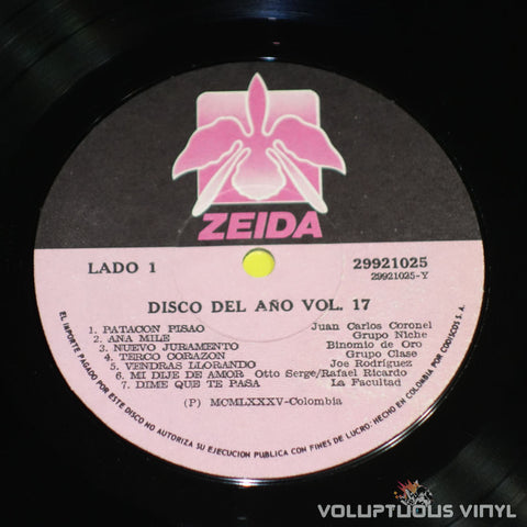 Various ‎– El Disco Del Año: Vol. 17 - Vinyl Record - Zeida Label
