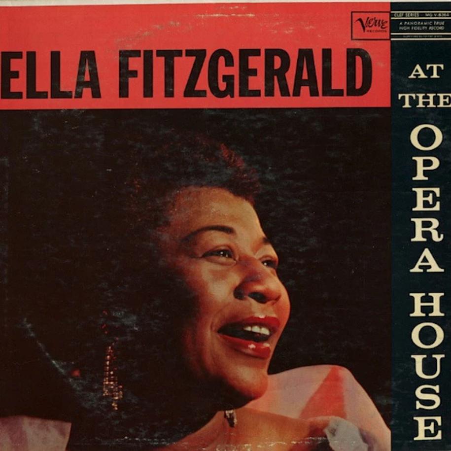 Ella Fitzgerald ‎– Ella Fitzgerald At The Opera House vinyl record front cover