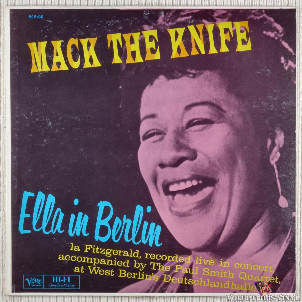 Ella Fitzgerald Accompanied By The Paul Smith Quartet – Mack The Knife Ella In Berlin vinyl record front cover