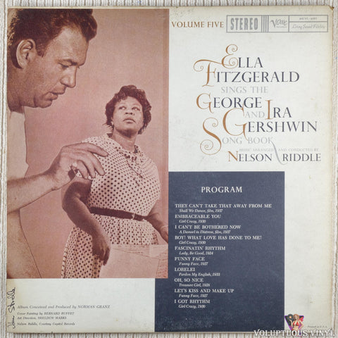 Ella Fitzgerald – Ella Fitzgerald Sings The George & Ira Gershwin Song Book Vol. 5 vinyl record back cover