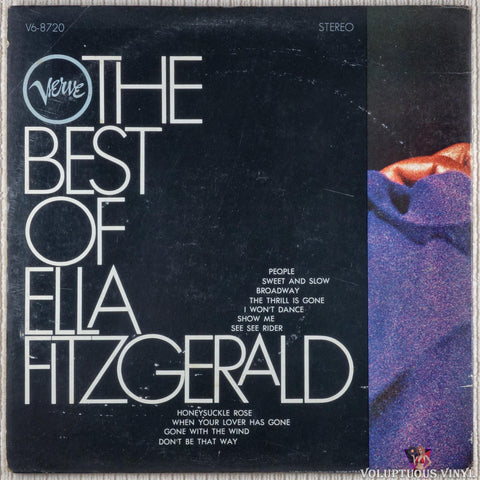 Ella Fitzgerald ‎– The Best Of Ella Fitzgerald vinyl record back cover