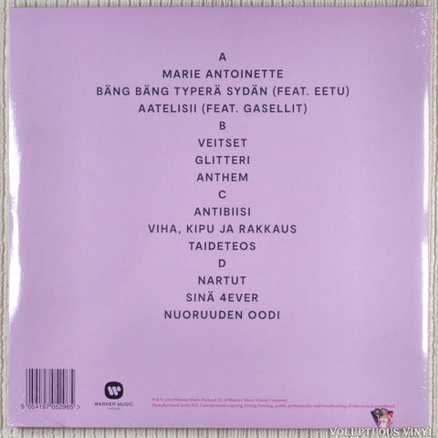 Ellinoora ‎– Vaaleanpunainen Vallankumous vinyl record back cover