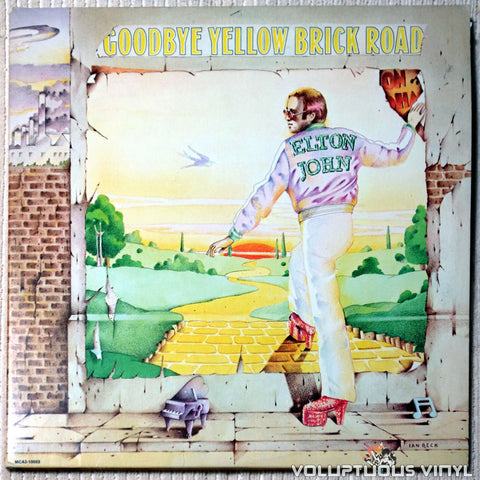 Elton John ‎– Goodbye Yellow Brick Road vinyl record front cover