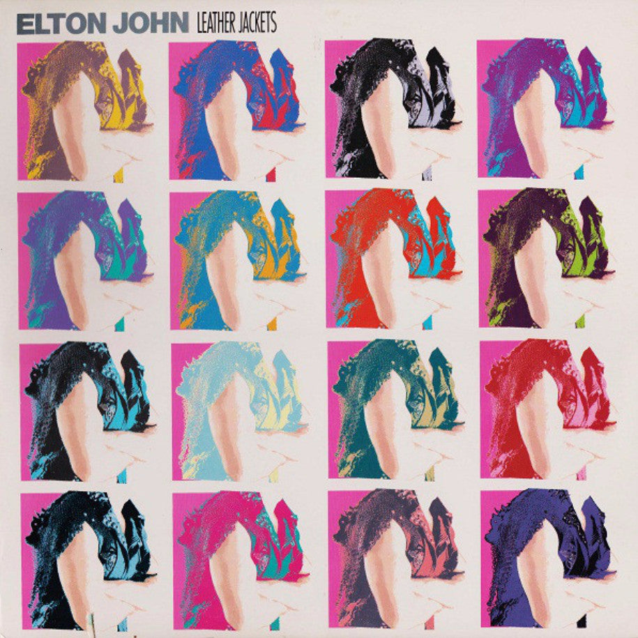 Elton John ‎– Leather Jackets - Vinyl Record - Front Cover