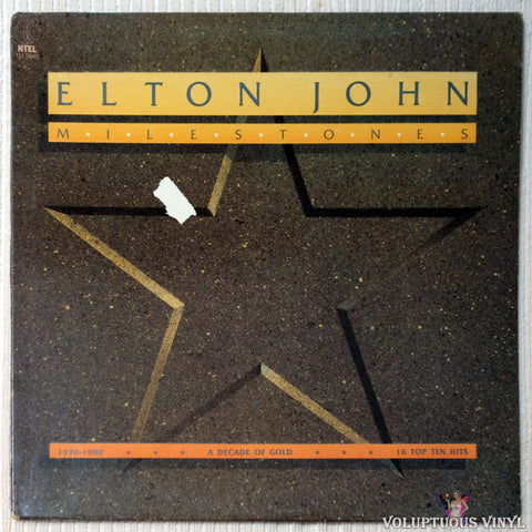 Elton John ‎– Milestones vinyl record front cover