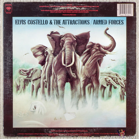 Elvis Costello And The Attractions – Armed Forces vinyl record back cover