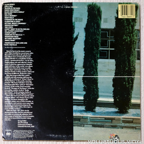 Elvis Costello ‎– Taking Liberties - Vinyl Record - Back Cover