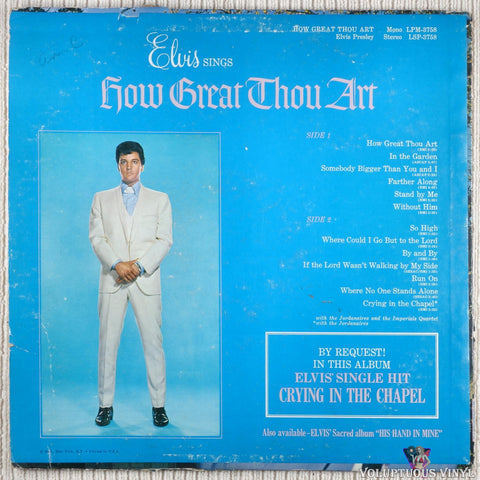 Elvis Presley – How Great Thou Art vinyl record back cover