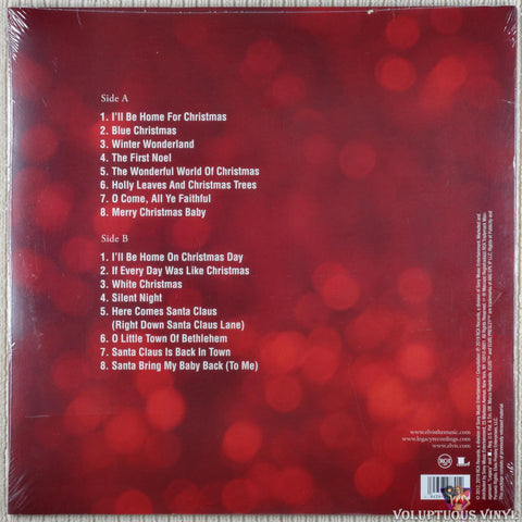 Elvis Presley ‎– The Classic Christmas Album vinyl record back cover