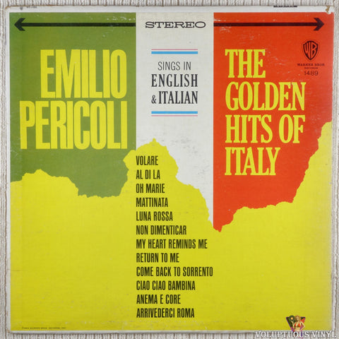 Emilio Pericoli ‎– The Golden Hits Of Italy vinyl record front cover