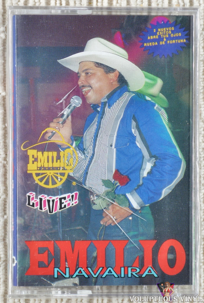 Emilio Navaira – Live! cassette tape front cover