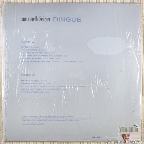 Emmanuelle Seigner – Dingue vinyl record back cover