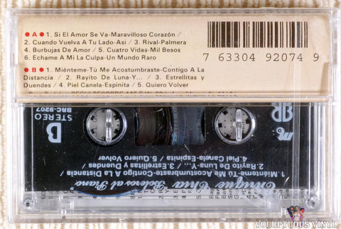 Enrique Chia ‎– Boleros Al Piano cassette tape back cover