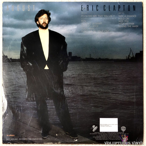 Eric Clapton ‎– August vinyl record back cover