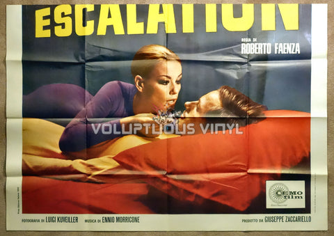 Bottom Section of Escalation Original 1968 Italian 4F Movie Poster With Claudine Auger