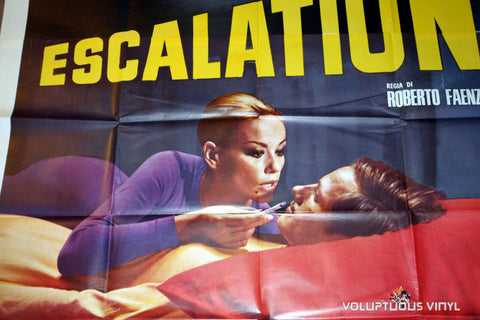 Claudine Auger Seducing A Man on the Original Italian 1968 Escalation Film Poster