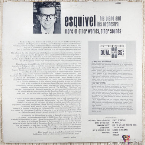 Esquivel And His Orchestra – More Of Other Worlds, Other Sounds vinyl record back cover