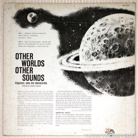 Esquivel And His Orchestra ‎– Other Worlds Other Sounds - Vinyl Record - Back Cover