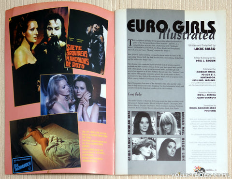Euro Girls Illustrated - Table Of Contents