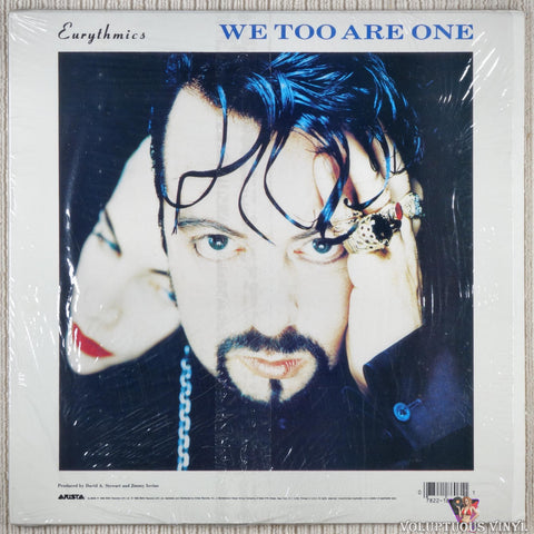 Eurythmics ‎– We Too Are One vinyl record back cover