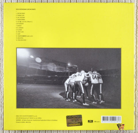 EXO – Love Me Right CD back cover