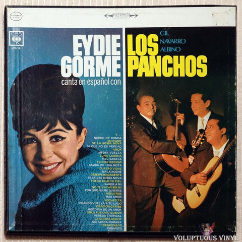 Eydie Gormé, Trio Los Panchos ‎– Eydie Gormé Canta En Español Con Los Panchos vinyl record front cover
