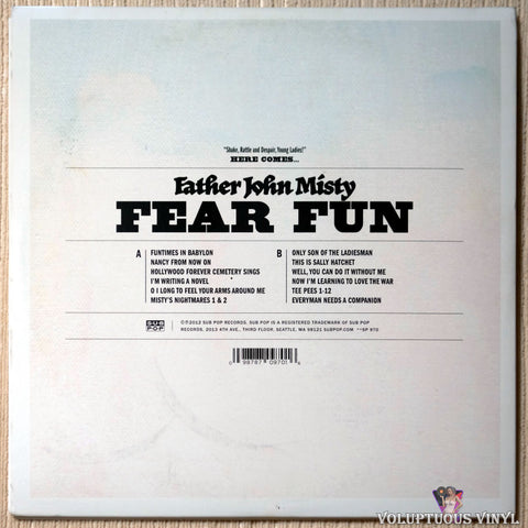Father John Misty ‎– Fear Fun vinyl record back cover