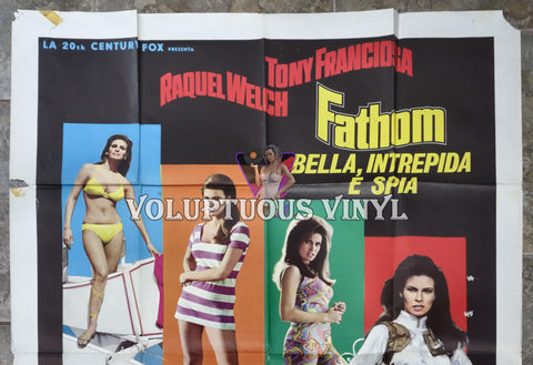 Fathom (1967) - Italian 2F - Raquel Welch film poster top half