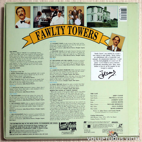 Fawlty Towers - LaserDisc - Back Cover