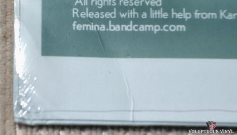 Fémina ‎– Perlas & Conchas vinyl record back cover corner creasing