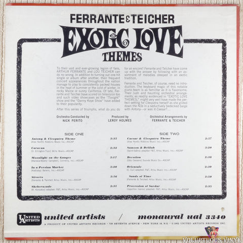 Ferrante & Teicher – Exotic Love Themes vinyl record back cover