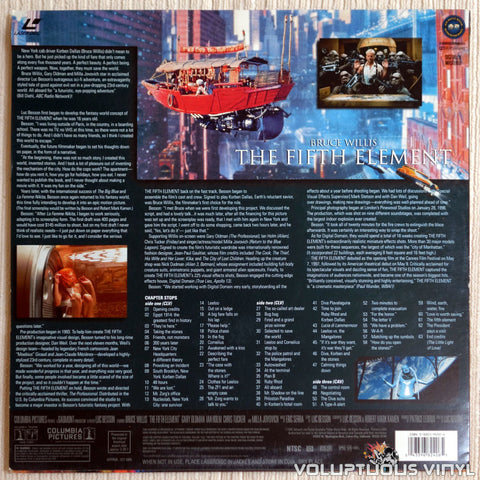 Fifth Element - LaserDisc - Back Cover