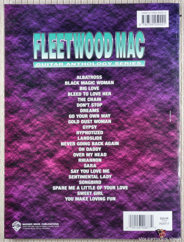 Fleetwood Mac Guitar Anthology Series Sheet Music Book back cover