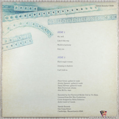 Fleetwood Mac – Jumping At Shadows vinyl record back cover