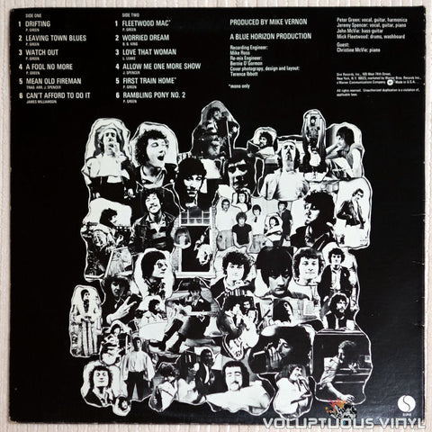 Fleetwood Mac ‎– The Original Fleetwood Mac - Vinyl Record - Back Cover