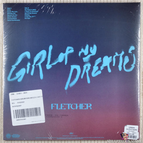 Fletcher – Girl Of My Dreams vinyl record back cover