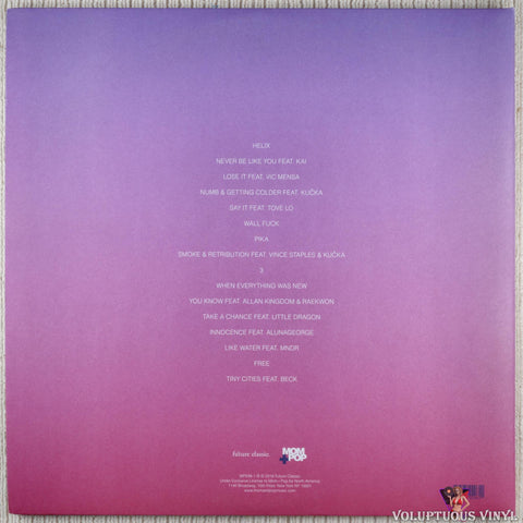 Flume ‎– Skin vinyl record back cover