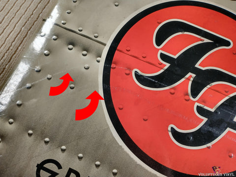 Foo Fighters ‎– Greatest Hits vinyl record front cover scuffing
