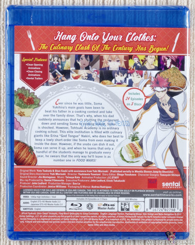 Food Wars! Shokugeki no Sōma: Season 1 Blu-ray back cover